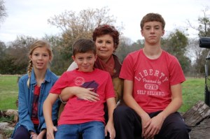 My kids and me:  Anne (12), Ty (9 for a few more days), and Jack (14)